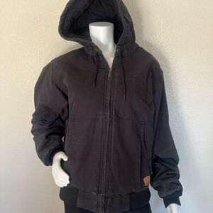 Noble Outfitters Canvas Black Hooded Men’s Jacket Size M
